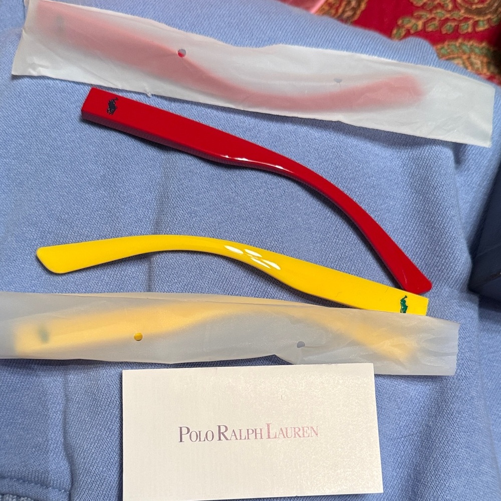 Polo Ralph Lauren Red & Yellow Sunglass Temple Arms